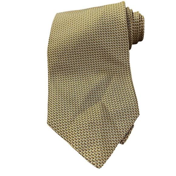 Jos A Bank Signature Collection Mens 100% Silk Gold Mens Neck Tie 59" x 4" - Picture 1 of 16